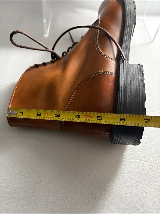 To Boot NY Adam Derrick Tan Leather Lace-Up Ankle Boots Henley Derby Sz 10.5 US main image 12